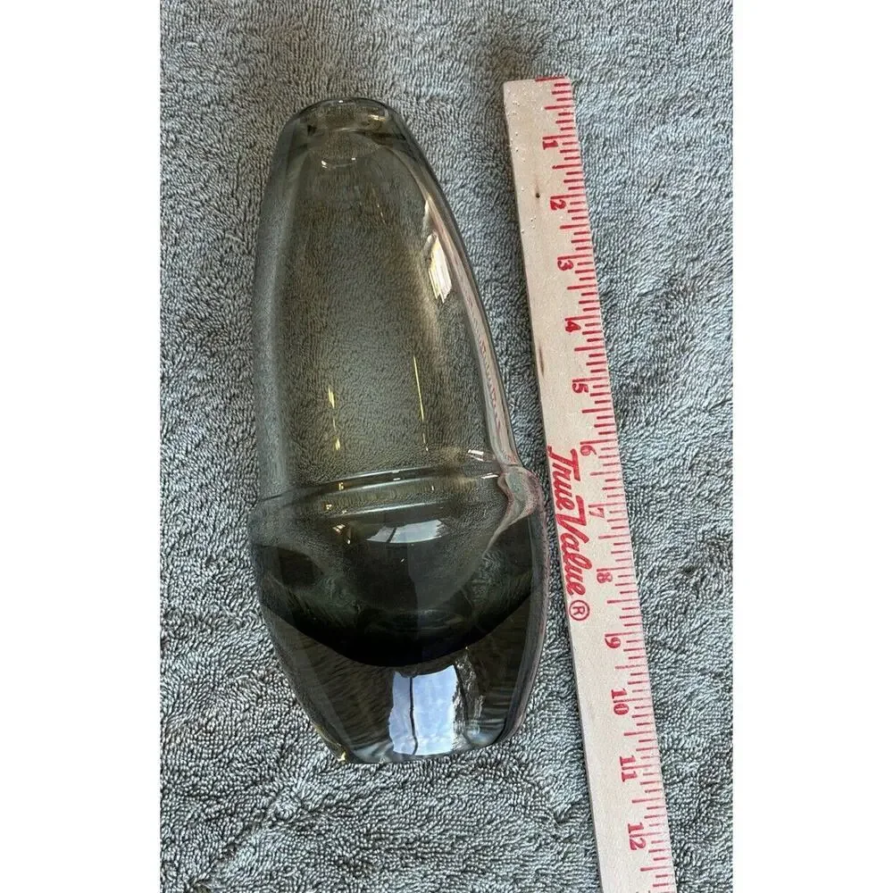 Holmegaard Smoke Art Glass Vase by Per Lutken Danish Classic Piece Unmarked 9”